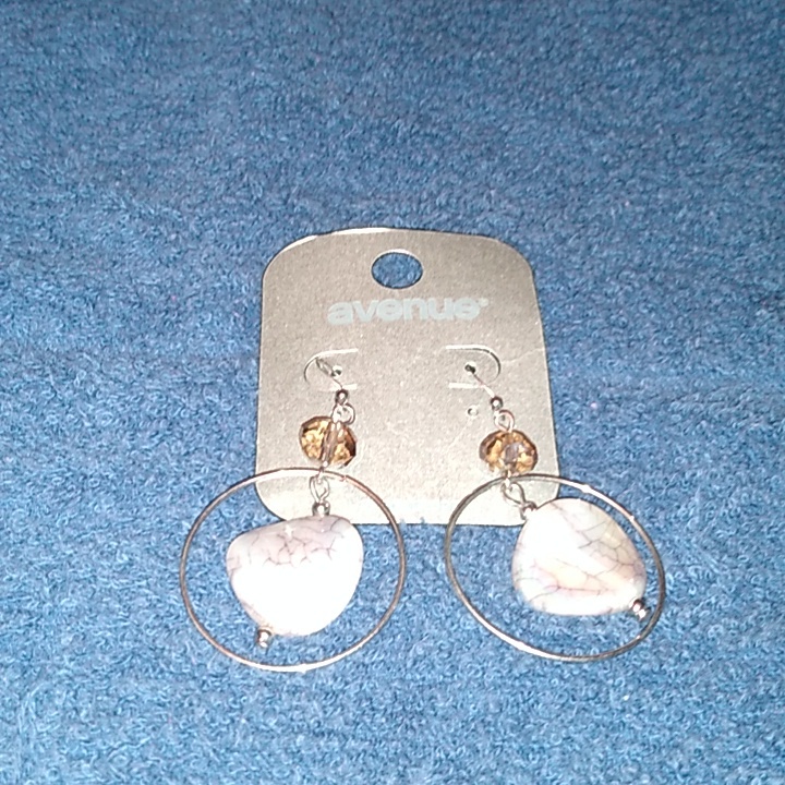 Silver And Grey Earrings 6$